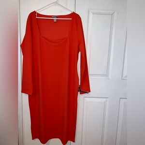 H&M WMNS LONG SLEEVE MIDI DRESS SIZE XXL